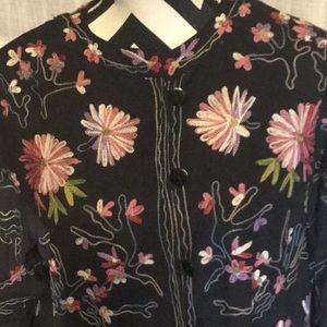 Bedford Fair VTG Flower Embroidered Jacket XLP